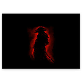 Поздравительная открытка с принтом Samurai в Кировске, 100% бумага | плотность бумаги 280 г/м2, матовая, на обратной стороне линовка и место для марки
 | Тематика изображения на принте: 2077 | art | blood | cyber | cyberpunk | dead | death | demon | japan | mask | ninja | oni | samurai | shadow | shogun | tokyo | warior | арт | воин | война | демон | катана | кибер | киберпанк | кровь | маска | мертвый | ниндзя | путь | самурай