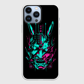 Чехол для iPhone 13 Pro Max с принтом Cyber Samurai в Кировске,  |  | Тематика изображения на принте: 2077 | art | blood | cyber | cyberpunk | dead | death | demon | japan | mask | ninja | oni | samurai | shadow | shogun | tokyo | warior | арт | воин | война | демон | катана | кибер | киберпанк | кровь | маска | мертвый | ниндзя | путь | самурай