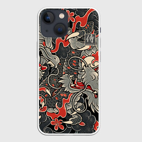 Чехол для iPhone 13 mini с принтом Самурай (Якудза, драконы) в Кировске,  |  | буси | воины рыцари | драконы | сабурау | самурай | якудза