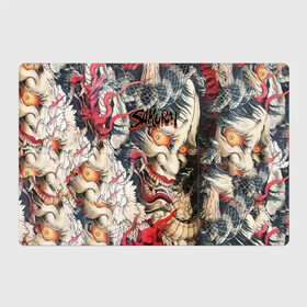 Магнитный плакат 3Х2 с принтом Самурай в Кировске, Полимерный материал с магнитным слоем | 6 деталей размером 9*9 см | буси | воины рыцари | драконы | сабурау | самурай | якудза