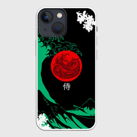 Чехол для iPhone 13 mini с принтом Japanese style в Кировске,  |  | ninja | samurai | больгая волна | дракон | иероглиф | ниндзя | природа | самурай | япония | японское искусство
