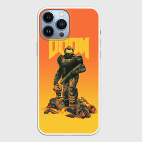 Чехол для iPhone 13 Pro Max с принтом Doom в Кировске,  |  | Тематика изображения на принте: doom | doom eternal | fps | game | games | hell | shooter | shotgun | ад | дробовик | дум | думгай | игра | игры