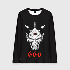 Мужской лонгслив 3D с принтом 666 в Кировске, 100% полиэстер | длинные рукава, круглый вырез горловины, полуприлегающий силуэт | 666 | creep | scream | warrior | астрал | восставший из ада | демон | монстр | призрак | принт 666 | страшилки | хоррор | хоррор футболки | хэллоуин