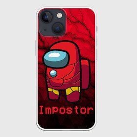 Чехол для iPhone 13 mini с принтом Among Us Game. в Кировске,  |  | among us | impostor | there is impostor among us | амонг ус | игра | мем | предатель | предатель среди нас | самозванец | среди нас