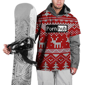 Накидка на куртку 3D с принтом Pornhub в Кировске, 100% полиэстер |  | deer | fashion | horns | new year | pattern | vanguard | x mas tree | авангард | ёлка | мода | новый год | олень | рога | узор