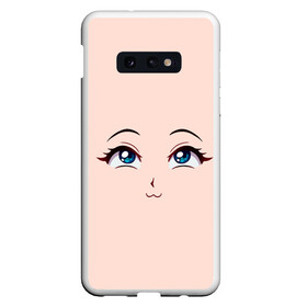 Чехол для Samsung S10E с принтом Happy anime face в Кировске, Силикон | Область печати: задняя сторона чехла, без боковых панелей | angry | anime | art | big | eyes | face | girl | kawaii | manga | style | аниме | арт | глаза | девушка | кавай | лицо | манга