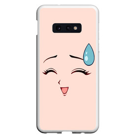 Чехол для Samsung S10E с принтом Happy anime face в Кировске, Силикон | Область печати: задняя сторона чехла, без боковых панелей | angry | anime | art | big | eyes | face | girl | kawaii | manga | style | аниме | арт | глаза | девушка | кавай | лицо | манга