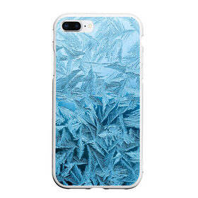 Чехол для iPhone 7Plus/8 Plus матовый с принтом Иней в Кировске, Силикон | Область печати: задняя сторона чехла, без боковых панелей | абстрактные | абстрактный | абстракция | зима | зимние | зимний | изморозь | иней | лёд | льды | мороз | новый год | холод