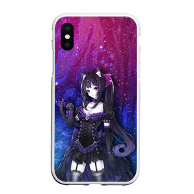 Чехол для iPhone XS Max матовый с принтом Neko - Gothic Anime в Кировске, Силикон | Область печати: задняя сторона чехла, без боковых панелей | Тематика изображения на принте: anime | gothic | neko | кошка | мими | неко | ушки