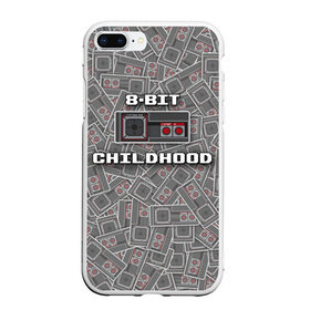 Чехол для iPhone 7Plus/8 Plus матовый с принтом 8-bit childhood в Кировске, Силикон | Область печати: задняя сторона чехла, без боковых панелей | Тематика изображения на принте: 8 bit | 8 бит | sega | sega master system | джойстик | сега