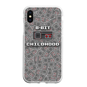 Чехол для iPhone XS Max матовый с принтом 8-bit childhood в Кировске, Силикон | Область печати: задняя сторона чехла, без боковых панелей | Тематика изображения на принте: 8 bit | 8 бит | sega | sega master system | джойстик | сега