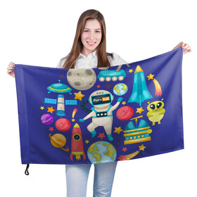 Флаг 3D с принтом Pornhub space в Кировске, 100% полиэстер | плотность ткани — 95 г/м2, размер — 67 х 109 см. Принт наносится с одной стороны | astronaut | comet | cosmos | moon | planet | rocet | space | star | звезда | космонавт | космос | планета | ракета