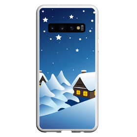 Чехол для Samsung Galaxy S10 с принтом Новогодняя ночь в Кировске, Силикон | Область печати: задняя сторона чехла, без боковых панелей | Тематика изображения на принте: 