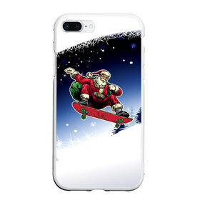 Чехол для iPhone 7Plus/8 Plus матовый с принтом BAD SANTA в Кировске, Силикон | Область печати: задняя сторона чехла, без боковых панелей | 