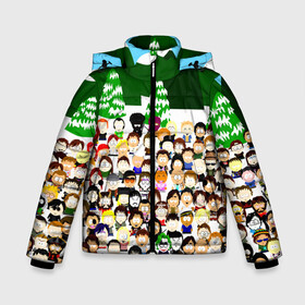 Зимняя куртка для мальчиков 3D с принтом Южный Парк South Park в Кировске, ткань верха — 100% полиэстер; подклад — 100% полиэстер, утеплитель — 100% полиэстер | длина ниже бедра, удлиненная спинка, воротник стойка и отстегивающийся капюшон. Есть боковые карманы с листочкой на кнопках, утяжки по низу изделия и внутренний карман на молнии. 

Предусмотрены светоотражающий принт на спинке, радужный светоотражающий элемент на пуллере молнии и на резинке для утяжки | south park | ubisoft | woodland critter christmas | кенни | мультсериал | стэн | южный парк