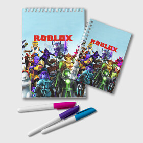 Блокнот с принтом ROBLOX в Кировске, 100% бумага | 48 листов, плотность листов — 60 г/м2, плотность картонной обложки — 250 г/м2. Листы скреплены удобной пружинной спиралью. Цвет линий — светло-серый
 | piggy | roblox | roblox games | roblox piggy | игра роблокс | пигги. | роблокс | роблокс пигги | робукс