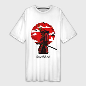 Платье-футболка 3D с принтом Samurai в Кировске,  |  | cyberpank | ninja | oni | samurai | shadow | демон | киберпанк | маска самурая | нет рая для самурая | ниндзя | путь война | самурай | сёгун | тень | харакири | японский самурай