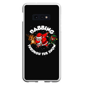 Чехол для Samsung S10E с принтом Dab-Santa в Кировске, Силикон | Область печати: задняя сторона чехла, без боковых панелей | Тематика изображения на принте: claus | happy new year | merry christmas | santa | snowman | дед мороз | елка | клаус | новый год | рождество | с новым годом | санта | снеговик