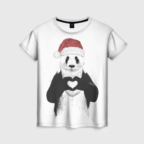 Женская футболка 3D с принтом Панда Клаус в Кировске, 100% полиэфир ( синтетическое хлопкоподобное полотно) | прямой крой, круглый вырез горловины, длина до линии бедер | 2021 | 21 | 2k21 | 2к21 | chrystmas | happy | marry | new | panda | santa | snow | winter | xmas | year | год | годом | дед | елка | елки | клаус | лес | мороз | настроение | новогоднее | новогоднему | новый | новым | панда | по | рождество | с