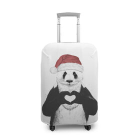 Чехол для чемодана 3D с принтом Панда Клаус в Кировске, 86% полиэфир, 14% спандекс | двустороннее нанесение принта, прорези для ручек и колес | 2021 | 21 | 2k21 | 2к21 | chrystmas | happy | marry | new | panda | santa | snow | winter | xmas | year | год | годом | дед | елка | елки | клаус | лес | мороз | настроение | новогоднее | новогоднему | новый | новым | панда | по | рождество | с