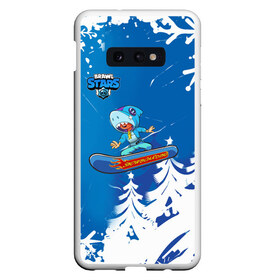 Чехол для Samsung S10E с принтом Brawl Stars (Snowboarding) в Кировске, Силикон | Область печати: задняя сторона чехла, без боковых панелей | brawl | break dance | leon | moba | skateboard | stars | supercell | surfing | игра | коллаборация | коллаж | колоборация | паттерн