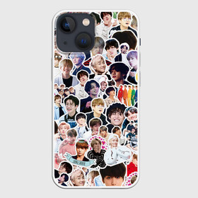 Чехол для iPhone 13 mini с принтом BTS Sticker Bombing в Кировске,  |  | bts | k pop | бтс | к поп | кей поп | корея | музыка | стикеры