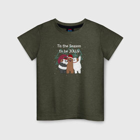 Детская футболка хлопок с принтом We Bare Bears в Кировске, 100% хлопок | круглый вырез горловины, полуприлегающий силуэт, длина до линии бедер | cartoon network | grizz | icebear | panda | vdkimel | we bare bears | белый | вся правда о медведях | гризли | панда