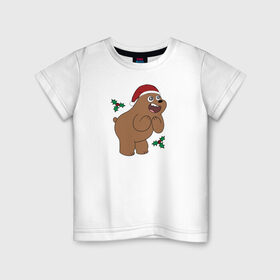 Детская футболка хлопок с принтом Grizz в Кировске, 100% хлопок | круглый вырез горловины, полуприлегающий силуэт, длина до линии бедер | cartoon network | grizz | vdkimel | we bare bears | вся правда о медведях | гризли