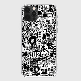 Чехол для iPhone 12 Pro Max с принтом Rock Band Logos в Кировске, Силикон |  | Тематика изображения на принте: ac dc | linkin park | music | queen | radiohead | rock | rock band logos | линкин парк | музыка | ретро | рок группа | элвис