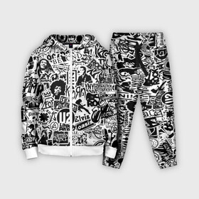 Детский костюм 3D с принтом Rock Band Logos в Кировске,  |  | ac dc | linkin park | music | queen | radiohead | rock | rock band logos | линкин парк | музыка | ретро | рок группа | элвис