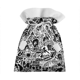 Подарочный 3D мешок с принтом Rock Band Logos в Кировске, 100% полиэстер | Размер: 29*39 см | ac dc | linkin park | music | queen | radiohead | rock | rock band logos | линкин парк | музыка | ретро | рок группа | элвис