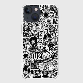 Чехол для iPhone 13 mini с принтом Rock Band Logos в Кировске,  |  | ac dc | linkin park | music | queen | radiohead | rock | rock band logos | линкин парк | музыка | ретро | рок группа | элвис