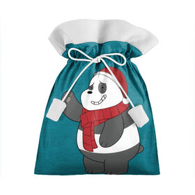 Подарочный 3D мешок с принтом Panda в Кировске, 100% полиэстер | Размер: 29*39 см | Тематика изображения на принте: cartoon network | panda | vdkimel | we bare bears | вся правда о медведях | панда