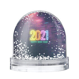 Снежный шар с принтом 2021 в Кировске, Пластик | Изображение внутри шара печатается на глянцевой фотобумаге с двух сторон | 2021 | надпись | новый год | поздравление | праздник