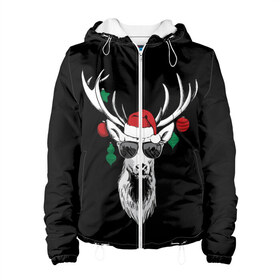 Женская куртка 3D Рождественский Олень: в Кировске, ткань верха — 100% полиэстер, подклад — флис | прямой крой, подол и капюшон оформлены резинкой с фиксаторами, два кармана без застежек по бокам, один большой потайной карман на груди. Карман на груди застегивается на липучку | 2021 | 21 | 2k21 | 2к21 | chrystmas | deer | marry | new | santa | snow | xmas | year | год | годом | дед | елка | елки | клаус | лес | мороз | настроение | новогоднее | новогоднему | новый | новым | олень | по | рождество | с | санта | снег