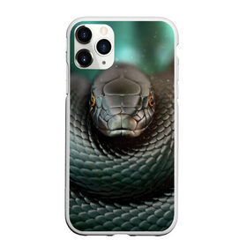 Чехол для iPhone 11 Pro Max матовый с принтом Чёрная мамба в Кировске, Силикон |  | блеск | гад | змея | мамба | хладнокровный | чёрная | чешуя