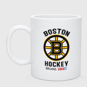 Кружка с принтом BOSTON BRUINS NHL в Кировске, керамика | объем — 330 мл, диаметр — 80 мм. Принт наносится на бока кружки, можно сделать два разных изображения | black | boston | bruins | hockey | ice | logo | nhl | sport | usa | бостон | брюинз | кубок | логотип | нхл | спорт | стэнли | хоккей