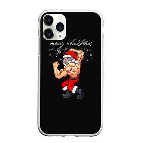 Чехол для iPhone 11 Pro Max матовый с принтом Strong Santa в Кировске, Силикон |  | 