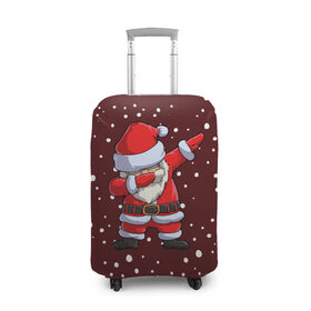Чехол для чемодана 3D с принтом Dab-Santa в Кировске, 86% полиэфир, 14% спандекс | двустороннее нанесение принта, прорези для ручек и колес | claus | happy new year | merry christmas | santa | snowman | дед мороз | елка | клаус | новый год | рождество | с новым годом | санта | снеговик