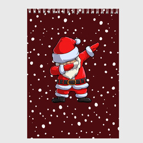 Скетчбук с принтом Dab-Santa в Кировске, 100% бумага
 | 48 листов, плотность листов — 100 г/м2, плотность картонной обложки — 250 г/м2. Листы скреплены сверху удобной пружинной спиралью | Тематика изображения на принте: claus | happy new year | merry christmas | santa | snowman | дед мороз | елка | клаус | новый год | рождество | с новым годом | санта | снеговик