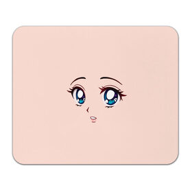 Коврик для мышки прямоугольный с принтом Surprised anime face в Кировске, натуральный каучук | размер 230 х 185 мм; запечатка лицевой стороны | angry | anime | art | big | eyes | face | girl | kawaii | manga | style | surprised | аниме | арт | глаза | девушка | испуганная | кавай | лицо | манга | удивленная