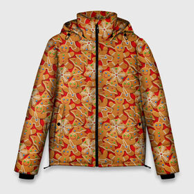 Мужская зимняя куртка 3D с принтом Новогоднее печенье в Кировске, верх — 100% полиэстер; подкладка — 100% полиэстер; утеплитель — 100% полиэстер | длина ниже бедра, свободный силуэт Оверсайз. Есть воротник-стойка, отстегивающийся капюшон и ветрозащитная планка. 

Боковые карманы с листочкой на кнопках и внутренний карман на молнии. | christmas | merry christmas | дед мороз | ёлка | елочные шары | игрушки | новый год | подарок | праздник | рождество | с новым годом | санта клаус | снежинки | украшения