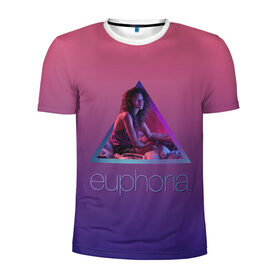 Мужская футболка 3D спортивная с принтом сериал Euphoria в Кировске, 100% полиэстер с улучшенными характеристиками | приталенный силуэт, круглая горловина, широкие плечи, сужается к линии бедра | zendaya | зендея | ру беннетт | сериал euphoria | эйфория