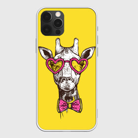 Чехол для iPhone 12 Pro Max с принтом Жираф в Кировске, Силикон |  | Тематика изображения на принте: бабочка | винтаж | графика | жираф | очки | ретро | рисунок | сердечки | хипстер