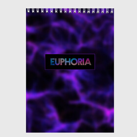 Скетчбук с принтом сериал Euphoria в Кировске, 100% бумага
 | 48 листов, плотность листов — 100 г/м2, плотность картонной обложки — 250 г/м2. Листы скреплены сверху удобной пружинной спиралью | zendaya | зендея | ру беннетт | сериал euphoria | эйфория