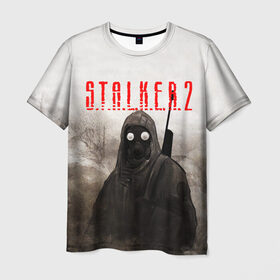 Мужская футболка 3D с принтом STALKER 2 в Кировске, 100% полиэфир | прямой крой, круглый вырез горловины, длина до линии бедер | stalker | stalker 2 | бандиты | воля | долг | зомби. | кровосос | монолит | наемники | свобода | сталкер | сталкер 2