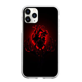 Чехол для iPhone 11 Pro матовый с принтом Сердце в Кировске, Силикон |  | Тематика изображения на принте: внутренности | кости | красный | любовь | органы | руки | сердце | тьма | черный