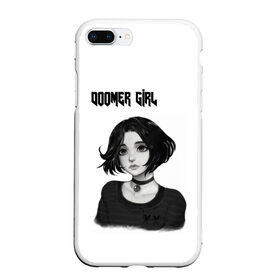 Чехол для iPhone 7Plus/8 Plus матовый с принтом Doomer Girl в Кировске, Силикон | Область печати: задняя сторона чехла, без боковых панелей | Тематика изображения на принте: 20 | 2020 | 2021 | 21 | 2k20 | 2к20 | doomer | girl | girls | mem | meme | memes | wafe | бумер | бумеры | волна | девушка | девушки | думер | думеры | зумер | зумеры | мем | мемы