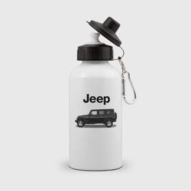 Бутылка спортивная с принтом Jeep Wrangler в Кировске, металл | емкость — 500 мл, в комплекте две пластиковые крышки и карабин для крепления | Тематика изображения на принте: america | avto | car | v8 | машина | скорость