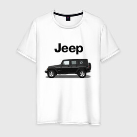 Мужская футболка хлопок с принтом Jeep Wrangler в Кировске, 100% хлопок | прямой крой, круглый вырез горловины, длина до линии бедер, слегка спущенное плечо. | america | avto | car | v8 | машина | скорость